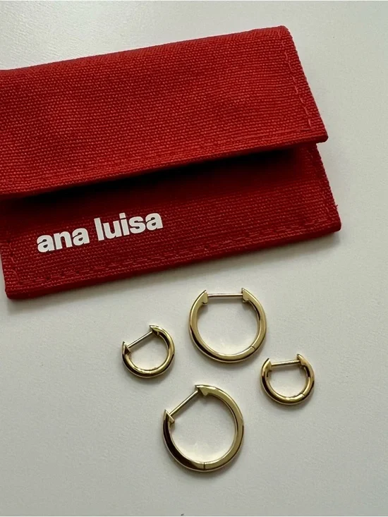 Ana Luisa Gold Huggie + Slim Hoop Set (2 Pairs) - Picture 10 of 10